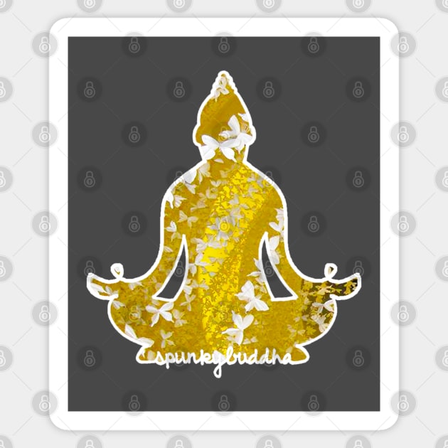 Flutter Buddha (Light Text) Sticker by Spunky Buddha